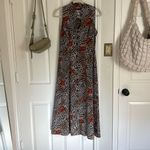 Y2k animal floral print midi dress Brown Photo 1