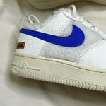 Nike  Air Force 1 07 Sherpa fleece W White and Blue Sneakers Size 6.5 Photo 1