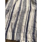 Beach Lunch Lounge Women's Size XL Blue White Stripe Linen Blend Shorts Photo 2