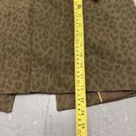 ZARA  Basic Women's‎ XS Army Green Leopard Animal Print Trench Coat Long Pockets Photo 4