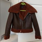 Forever 21  Faux Leather Shearling Brown Jacket Photo 1