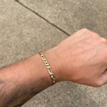 Gold Bracelet Figaro Link 8in 6mm Photo 0
