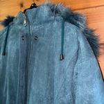 VINTAGE TEAL BROMLEY SPORT WOMENS PARKA FOX FUR HOOD TRIM COAT JACKET XL Photo 1