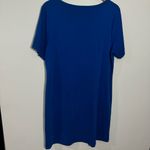 Talbots  Royal Blue Cotton Shirt Dress‎ Knee Length Size X-Large Petite Photo 5