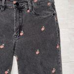 BLANK NYC Women's Size 27 Black Floral Print The Madison High Rise Crop Jeans Photo 3