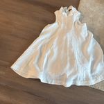 DISSH WHITE LINEN PANEL BABYDOLL MINI DRESS Size 2 Photo 5