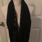 Black Infinity Scarf with Gold Embellishment Photo 1