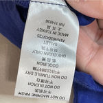 Reiss  Ruffled V-Neck Full Zipper Front Violet Blue Lightweight Blouse, Small Photo 8