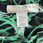 Kenar maxi sleeveless dress green/black abstract print rayon size XS preloved Photo 2