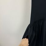 Madewell  Mixed Poplin Scoopneck Maxi Dress Cotton A Line Minimalist Black M NWT Photo 9