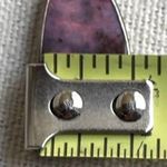 Vintage Eudialyte Multi Color Gem Native Sterling Silver Dual Sided Pendant Photo 10