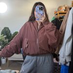 Alo Yoga  IT Girl Bomber Jacket in Chestnut Size small Photo 2
