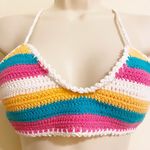 Body Glove Striped Crocheted Bralette Bikini Top XS Photo 1