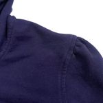 Norma Kamali Navy Blue Raw Hem Zip Hoodie Sweats Jacket Photo 5