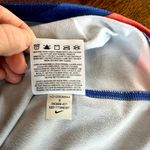 Nike Pro Combat Dri-Fit Top Women Small Blue Striped Stretch Lined Raglan Sleeve Photo 9