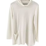 J.Jill Pure Jill Top Women S Turtleneck Pocket Tunic Ivory Lagenlook Tencel Photo 8