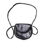 Rolf’s vintage leather retro crossbody foldover flap leather handbag purse black Photo 1