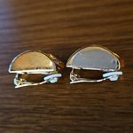 St. John 💕💕 Clip On Earrings ~ Gold with Amber Stones NWOT Photo 7