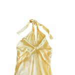 Reformation  Maddison 100% Silk Midi Dress Halter Yellow Zest Satin Size 0 NWT Photo 2