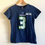 NFL Team Seahawks 3 Wilson Short Sleeve Tee Shirt Top Womens Size M Navy Blue Photo 0