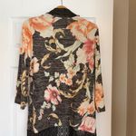 Chico's Chico’s Lace Edged Cardigan Size 1 Medium Floral Lightweight Duster Sweater I2 Photo 1