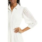 Veronica Beard Kylan Eyelet Cotton Shirtdress in White Size 2 Photo 12