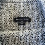 American Eagle  Outfitters Textured Blue Gray Mock Neck Sweater Photo 1