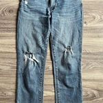 Kut From The Kloth  Blue Straight Leg Jeans with Distressed Details Photo 0