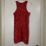 Lovers + Friends NWOT Caspian red lace over lay mini Shift Dress size Small Photo 7