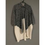 Merona  Gray White Acrylic 3/4 Sleeve Open Front Cardigan Size XL Photo 1