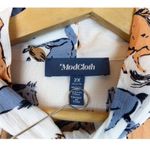 Modcloth Horse Print Dress 2X White Neck Tie Flutter Sleeve Downhome Darling NWT Photo 5