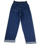 ZARA Blue Denim High Rise Slouchy Barrel Jeans Photo 3