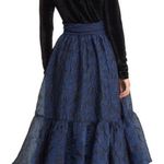 Rachel Parcell Tie Waist Tiered Long Sleeve Midi Dress Sz 8 Modest Event Holiday Photo 1