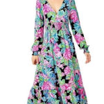Lilly Pulitzer Women's Mistral Maxi Onyx Jaguar Jungle Dress Multicolor Large Photo 0