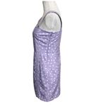 Solid & Striped  Polka Dot Mini Dress Women’s Small Purple Sleeveless Fitted Photo 3