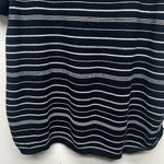 Avenue Striped Neutral Womens Short Sleeve Sweater Size 26/28 Stretch Gray Black Photo 3