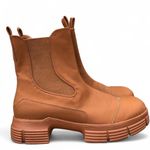 Brown Lugged Chunky Platform High Top Combat Grunge Military Biker Boots Round Toe Y2K US Women 8 Photo 0