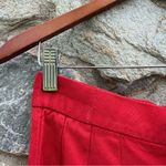 Vintage Long Pleated Red Midi Skirt Size 8 Photo 5