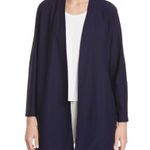 Eileen Fisher Womens Open Front Stretch Bracelet Sleeve Blazer Black Size PP NWT Photo 0