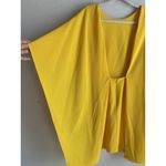 ZARA Women's Open Back Yellow Ruffle Cape Mini Dress Size Small Modest Photo 8