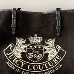 Juicy Couture | Vintage Suede Tote Bag | Black/Brown with Gold Interior Photo 2