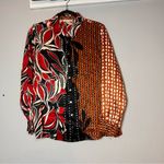 Soft Surroundings Tigris Button Up Silk Shirt Size PL Petite Large Abstract NWOT Photo 3