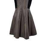 Alice + Olivia NEW Reza Genuine Leather Lambskin Sleeveless Mini Skater Dress Photo 5