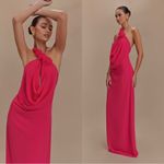 Meshki NWT  Rosalia Cowl Neck Maxi Dress Raspberry Pink XS Photo 2