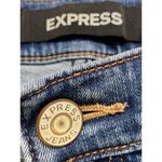 EXPRESS Vintage Skinny High Rise Ankle Button Fly Jeans Womens Size 0 Distressed Photo 4
