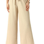 Allegra K Women's Pockets Tie Knot High Waist Wide Leg Paperbag Pants Size M Photo 0