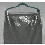 Susana Monaco Pencil Skirt Wool Blend Gray Embellished Sequins Size 8 Lined Photo 8