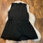 Anthropologie Cartonnier Vest Blazer Size Medium Tie Waist with Pockets Black Photo 6