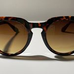 Oversized Rounded Sunglasses, Tortoise Shell, 50 Photo 0