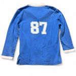 Aeropostale Vintage Blue and White Aero Polo Style Shirt Photo 3